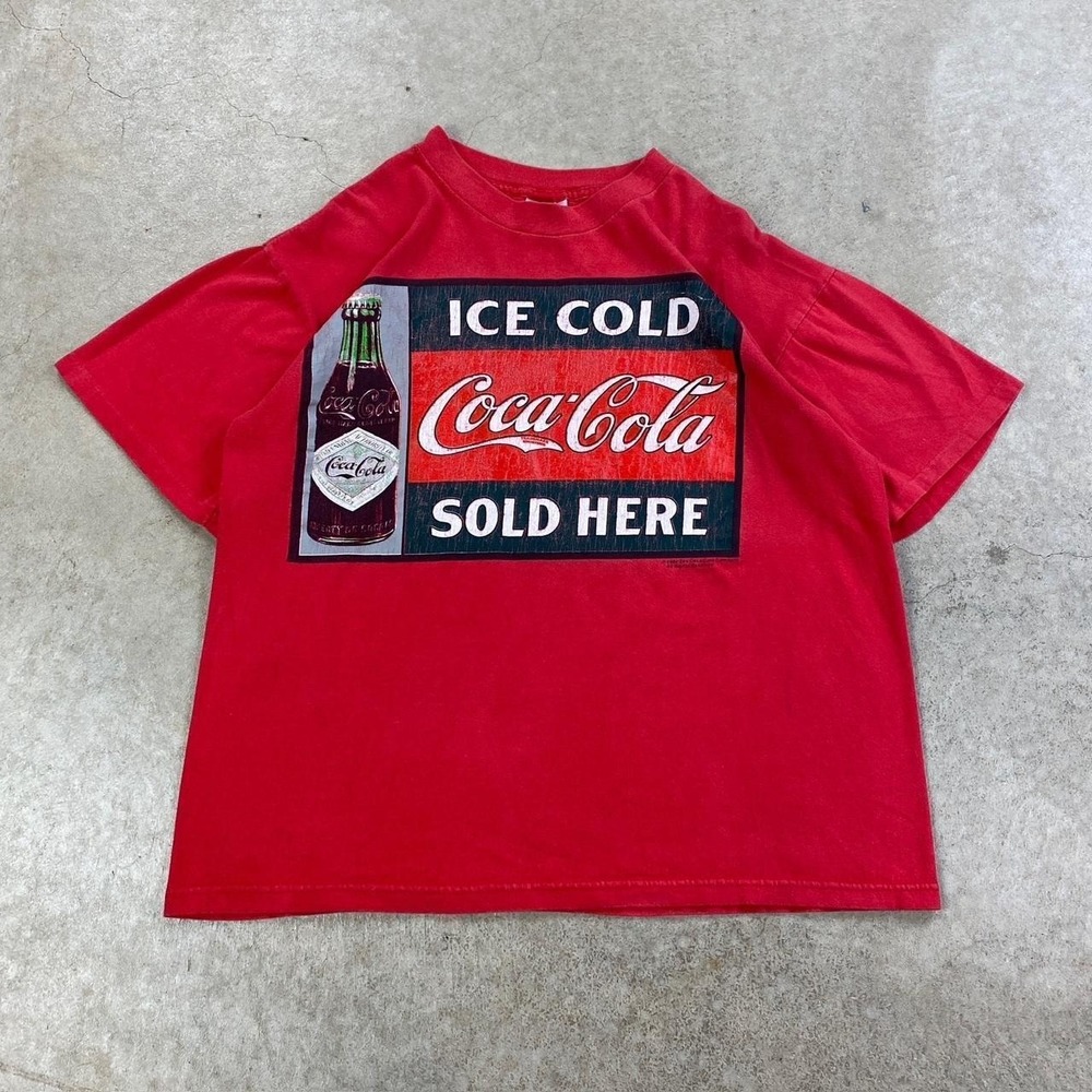 Vintage‎ 90s Coca Cola Shirt Size Large Red 1994 Coke Soda Pop Promo USA Made